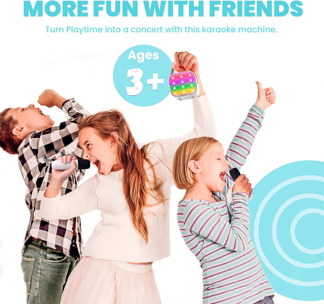 Kinder Karaoke Maschine, Neueste Karaoke Mikrofon Kinder, Geschenke für Mädchen Jungs,Mini Bluetooth