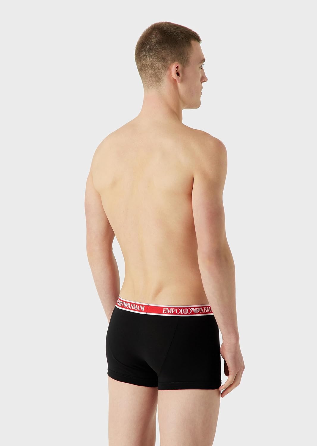 Emporio Armani Herren Trunks (3er Pack) XL White/Black/Red, XL White/Black/Red