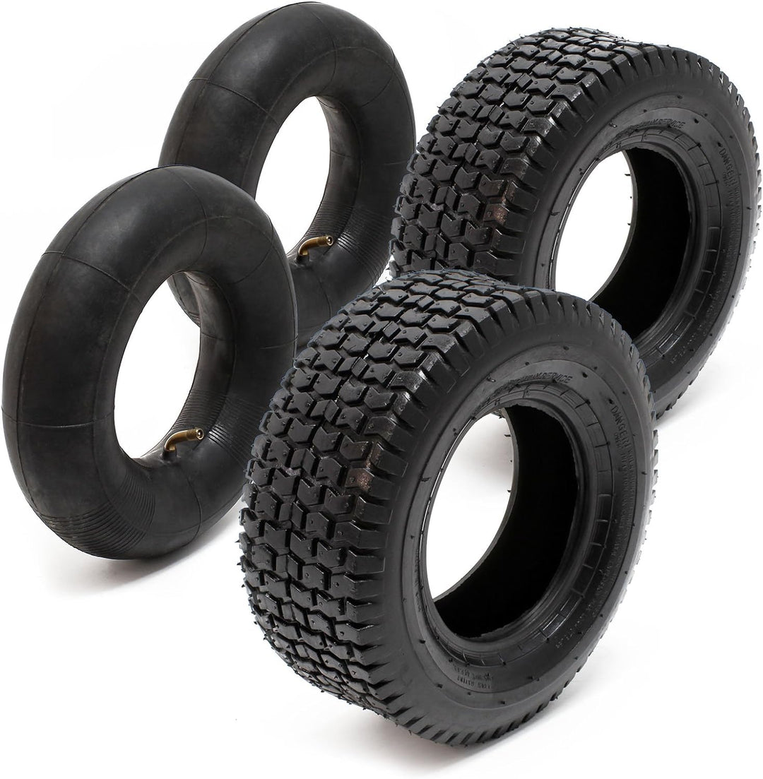 2xReifenmantel 2xSchlauch für Aufsitzmäher/Rasentraktor 18x8.50-8 4PR Winkelventil