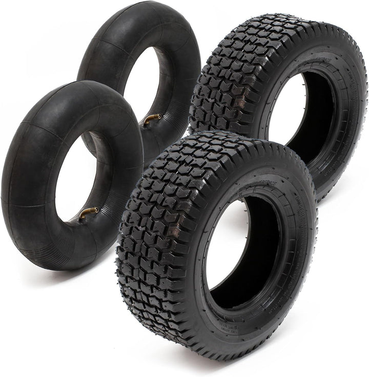 2xReifenmantel 2xSchlauch für Aufsitzmäher/Rasentraktor 18x8.50-8 4PR Winkelventil
