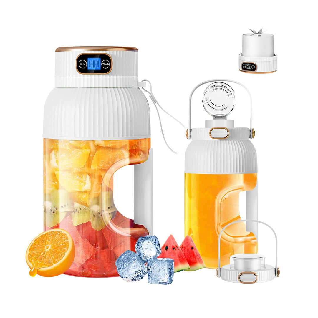 Fruchtsaftmaschine, Ice Cream-Maschine mit 1,2-Liter-Mischbehälter, eingebauter Batterie-Mixer mit 1