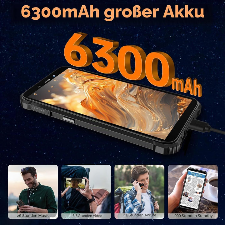 OUKITEL WP32 Rugged Smartphone 4G Dual SIM-Grün, Dunkelgrün