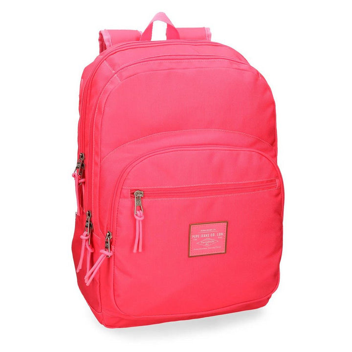Pepe Jeans Cross Doppelfach-Rucksack Rosa 30,5x44x15 cms Polyester 20.13L Rucksack 44 Fuchsia, Rucks