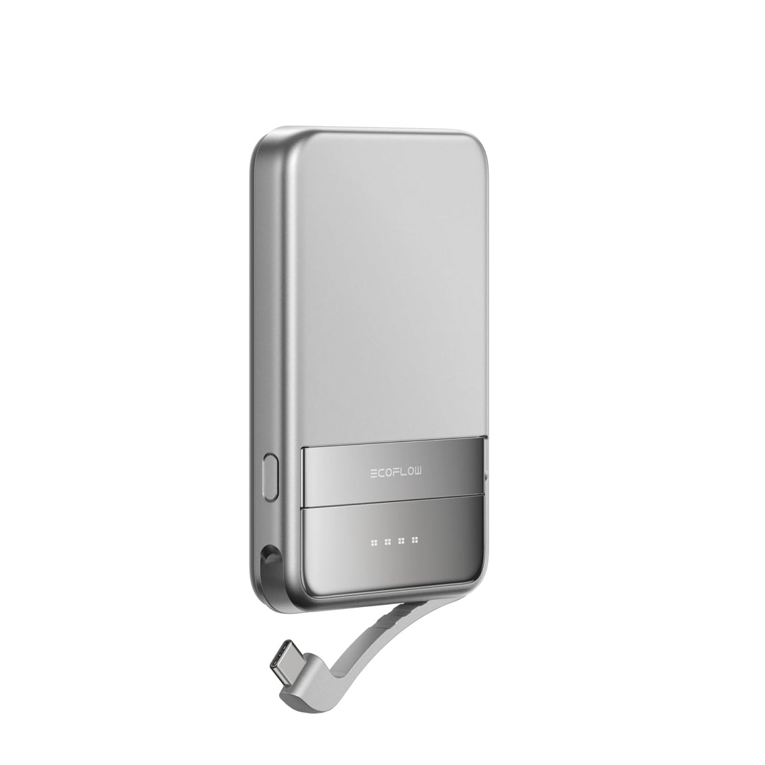 EF ECOFLOW Qi2 Magsafe Powerbank 5000mAh 30W mit USB-C-Kabel, Magnetische Power Bank Kabelloses Trag