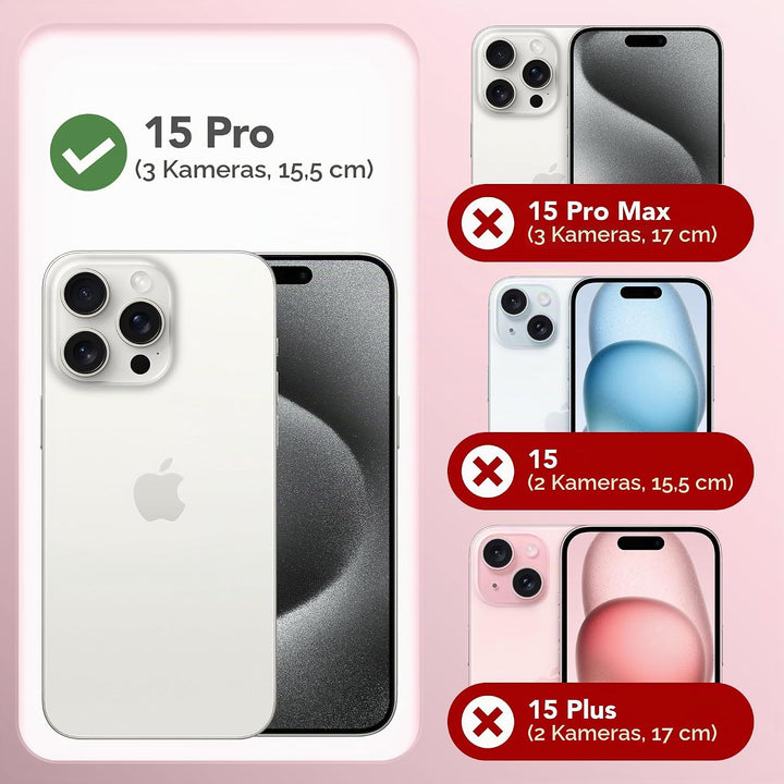 GONEZ für iPhone 15 Pro Hülle Silikon 6,1 Zoll &amp; Displayschutz, [MagSafe-kompatibel] dünne Handyhüll