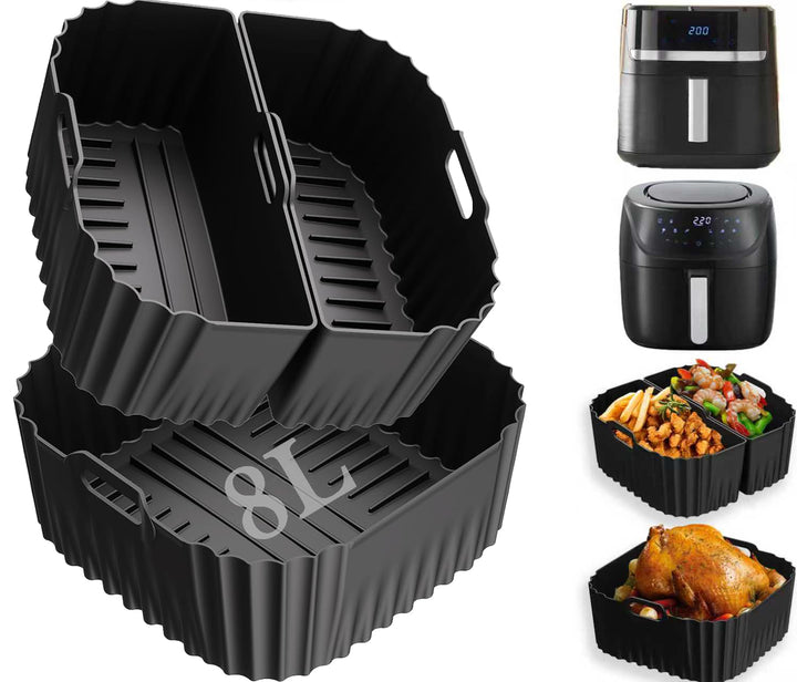 Silikonform Heissluftfritteuse für Russell Hobbs Heissluftfritteuse-3 Stück Airfryer Zubehör Silikon