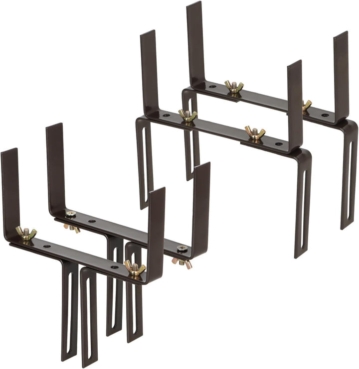 com-four® 8X Blumenkastenhalter für Balkon-Brüstungen und Geländer - Flexible Befestigung aus Metall