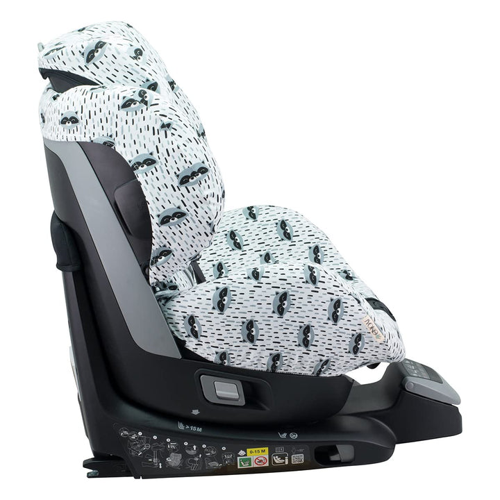 JYOKO Kids (Raccoon) Baumwollbezug kompatibel mit Maxi Cosi Recaro Zero, I-Size (Autositzbezug, Racc