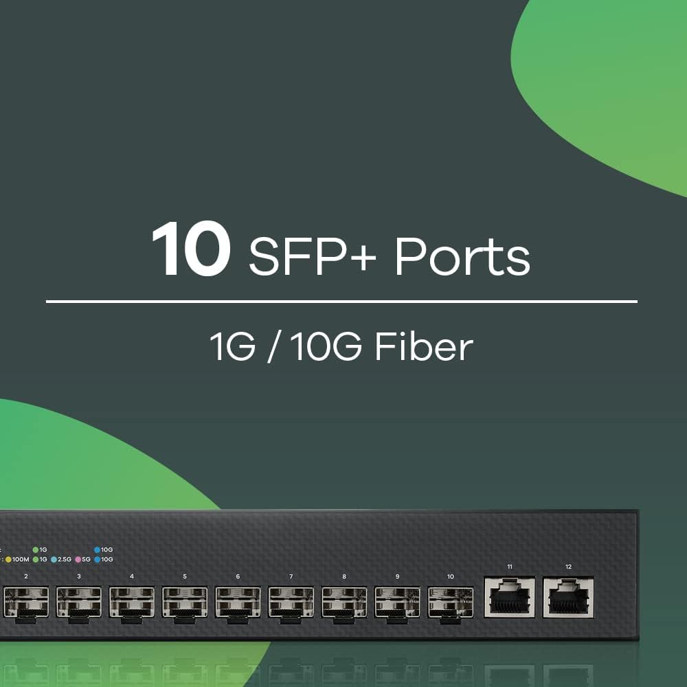 Zyxel XS1930-12F-ZZ0101F network switch Managed L2/L3 10G Ethernet (100/1000/10000) Black 12-Port, 1