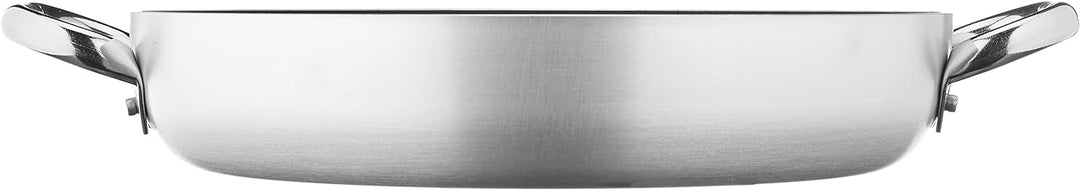 Agnelli Platinium Stieltopf aus Aluminium mit 2 Griffen aus Edelstahl, Silber, Silber, 32 cm, 32 cm