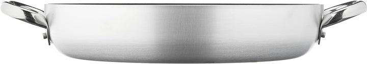 Agnelli Platinium Stieltopf aus Aluminium mit 2 Griffen aus Edelstahl, Silber, Silber, 32 cm, 32 cm