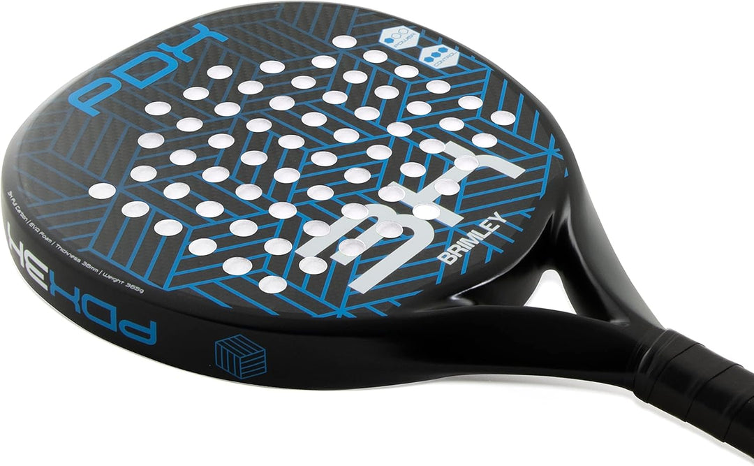 Brimley Padelschläger Carbon | Geeignet für Anfänger & Fortgeschrittene Spieler | 100% Carbon-Schläg