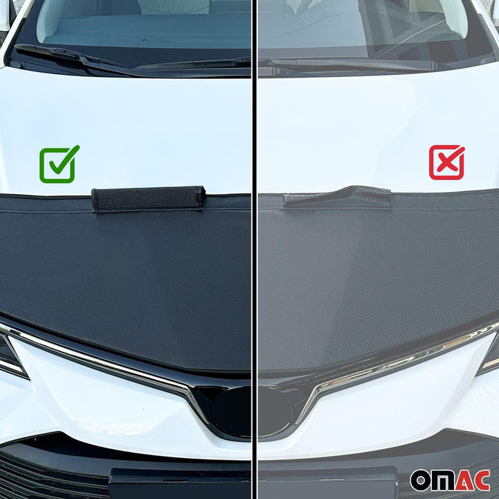 OMAC Haubenbra Steinschlagschutz Bonnet Bra kompatibel mit Nissan Juke 2019-2026 Carbon Halb Carbon