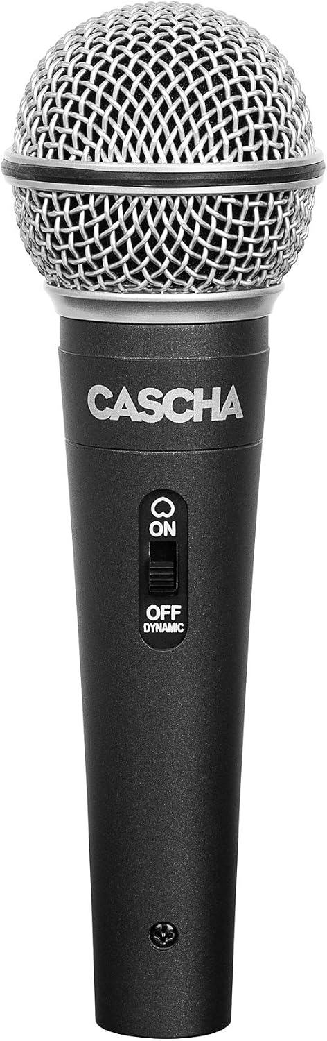 Cascha HH 5080 Stage Dynamisches-Mikrofon-Set I Bühnen-Mikro mit Ein-Aus-Schalter-inkl.3mXLR-Kabel&amp;M