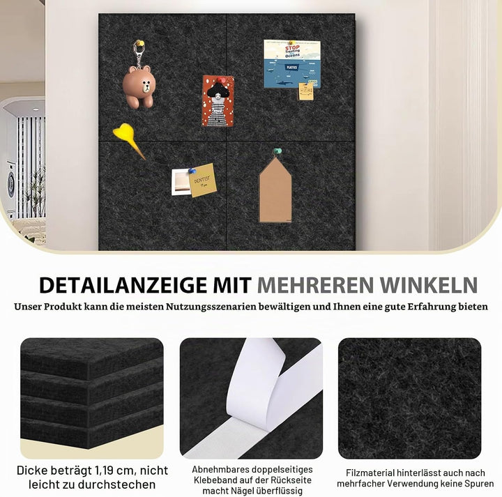 Filz Dartboard-Wandschutz, Selbstklebende Dartscheiben Umrandung, Dartscheibe Wandschutz, Korkplatte