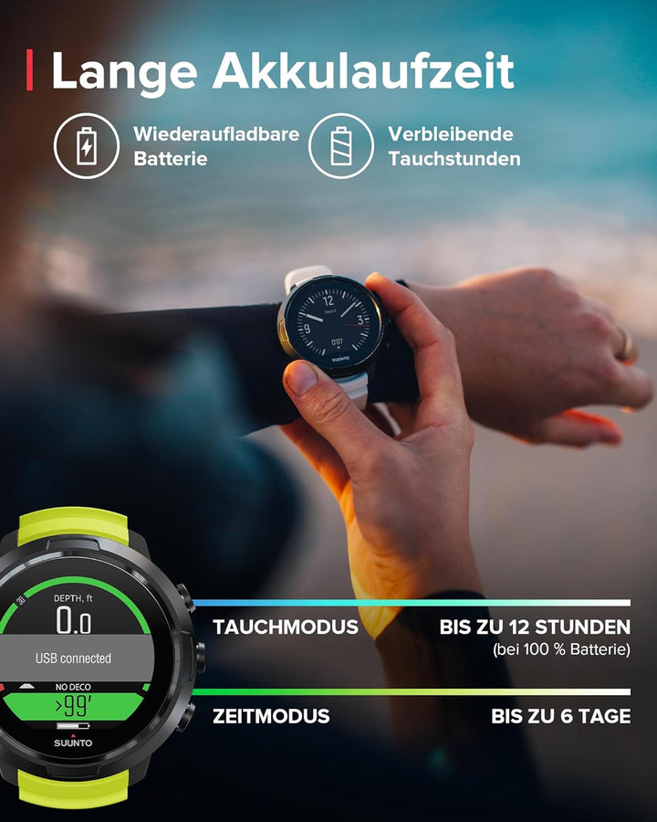 Suunto Dive D5 Tauchcomputer Schwarz/Grün, Schwarz/Grün