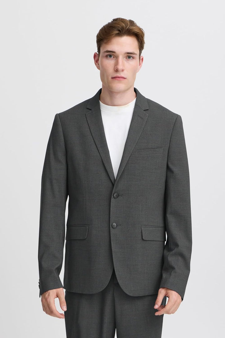 CASUAL FRIDAY CFBernd Blazer Herren Sakko Anzugjacke Slim Fit 44 Mid Grey Melange (50815), 44 Mid Gr