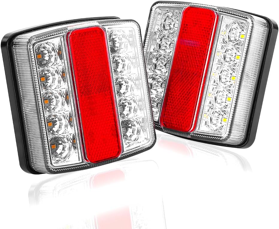 Rücklicht Anhänger Magnet, Uten Rückleuchten Set LED 12 V mit 5 Funktionen, 7 polig 7,5 m Kabel, Was