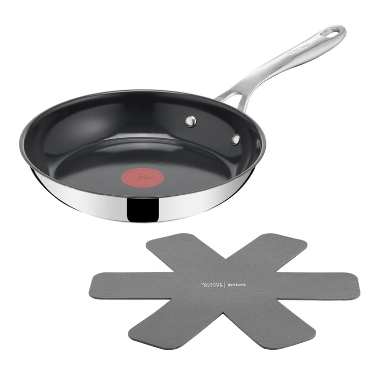 Jamie Oliver by TEFAL Direct Cook Bratpfanne 24 cm, inkl. Pfannenschoner, antihaftbeschichtete Keram