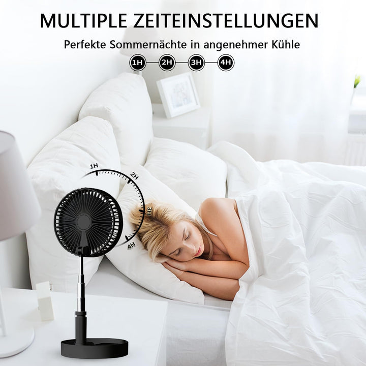UNITEDTIME Tragbarer Ventilator Faltbares Wiederaufladbares [Fernbedienung] Batteriebetriebene Folda