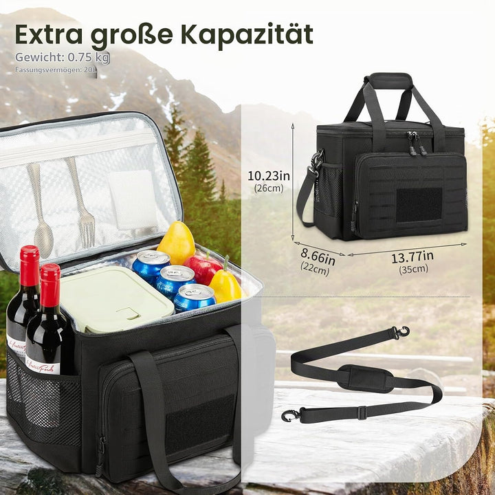 HSHRISH Taktische Kühltasche 20L/30L, Kühlbox faltbar Lunchtasche Herren - wasserdichte und auslaufs