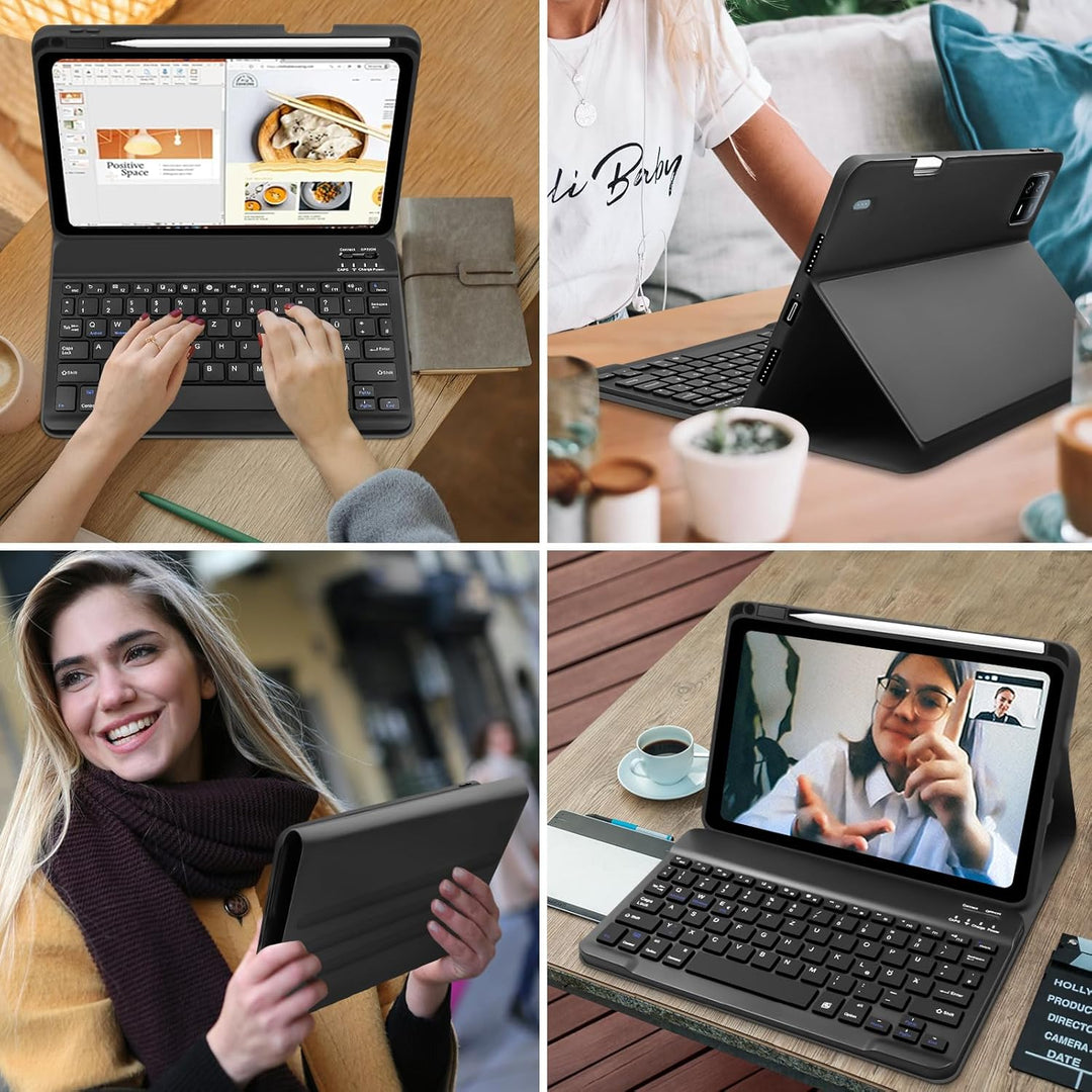 Hofsos Xiaomi Pad 6 Hülle mit Tastatur, [QWERTZ] Tastatur Hülle für Xiaomi Pad 6 11 Zoll 2023, Schut