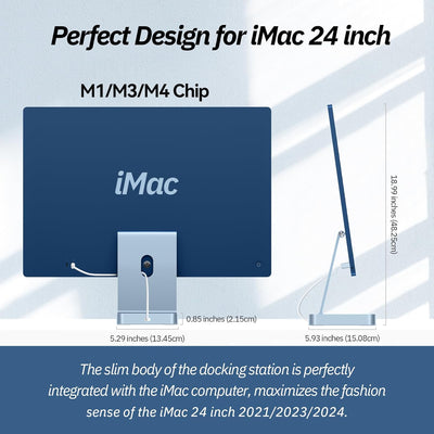 Minisopuru USB C Hub für iMac 24 Zoll 2021/2023, iMac Zubehör unterstützt M.2 NVMe SSD, iMac USB Hub