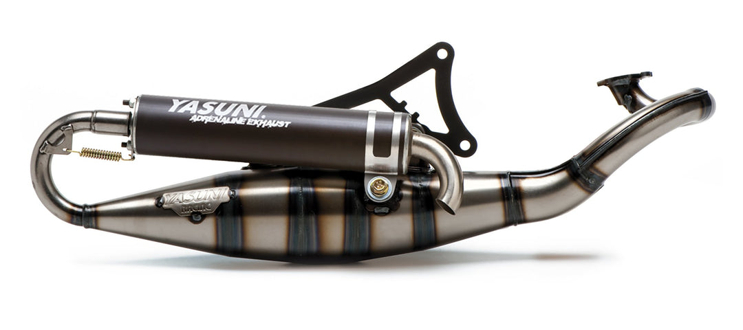 Auspuff Yasuni Scooter R schwarz für Minarelli liegend