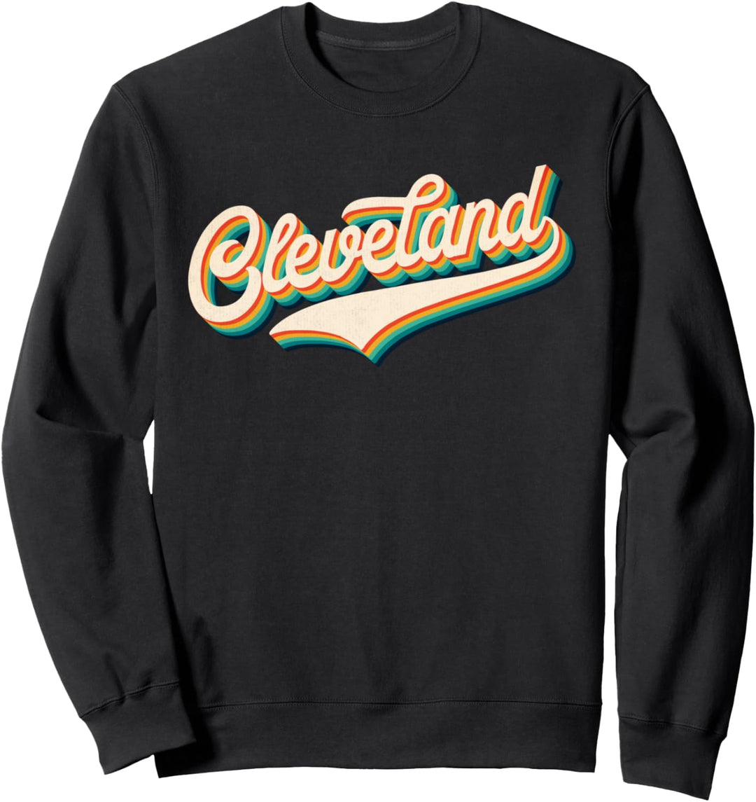 70s Vintage Retro Cleveland Ohio Throwback Novelty Souvenir Sweatshirt