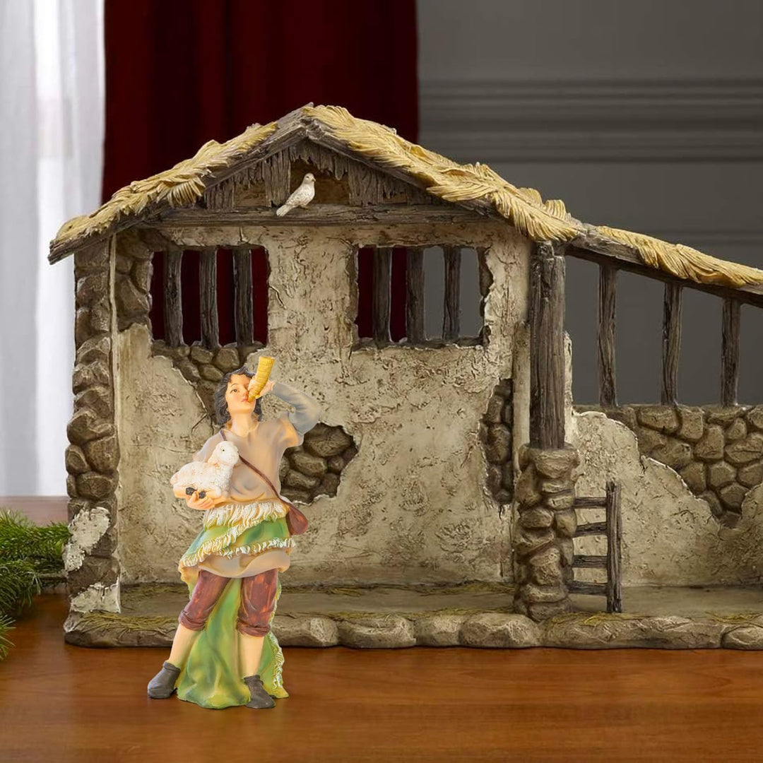 Avilia Krippenfiguren-Set aus Kunstharz, 11 Stück für Weihnachtskrippe, 20 cm, ideal als Weihnachtsd
