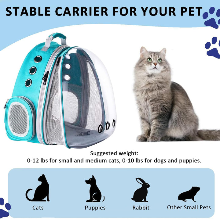 Erweiterbar Katzenrucksack Hunderucksack, Vorderrucksack für Katzen und Kleine Hunde, mit transparen