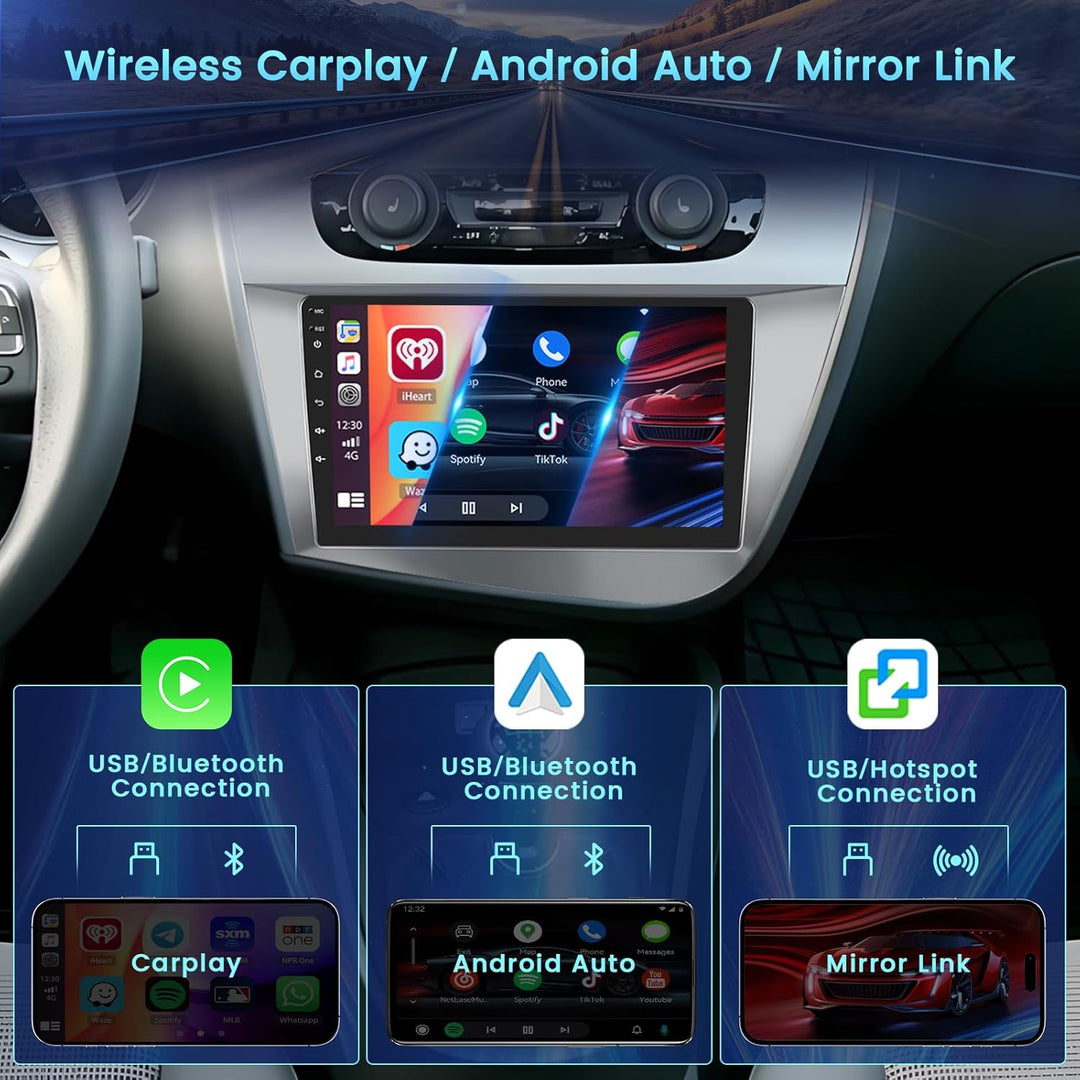 2+64GB Android Autoradio für Seat Leon 2005-2012 Wireless Carplay Android Auto, 9'' IPS Touchscreen