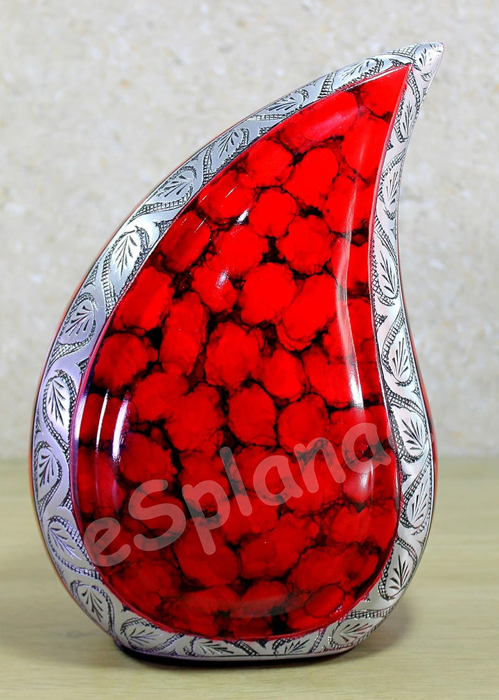 eSplanade Teardrop Urne Memorial Container Jar Pot | Urne | Urne aus Metall | Bestattungsurne (Feuer