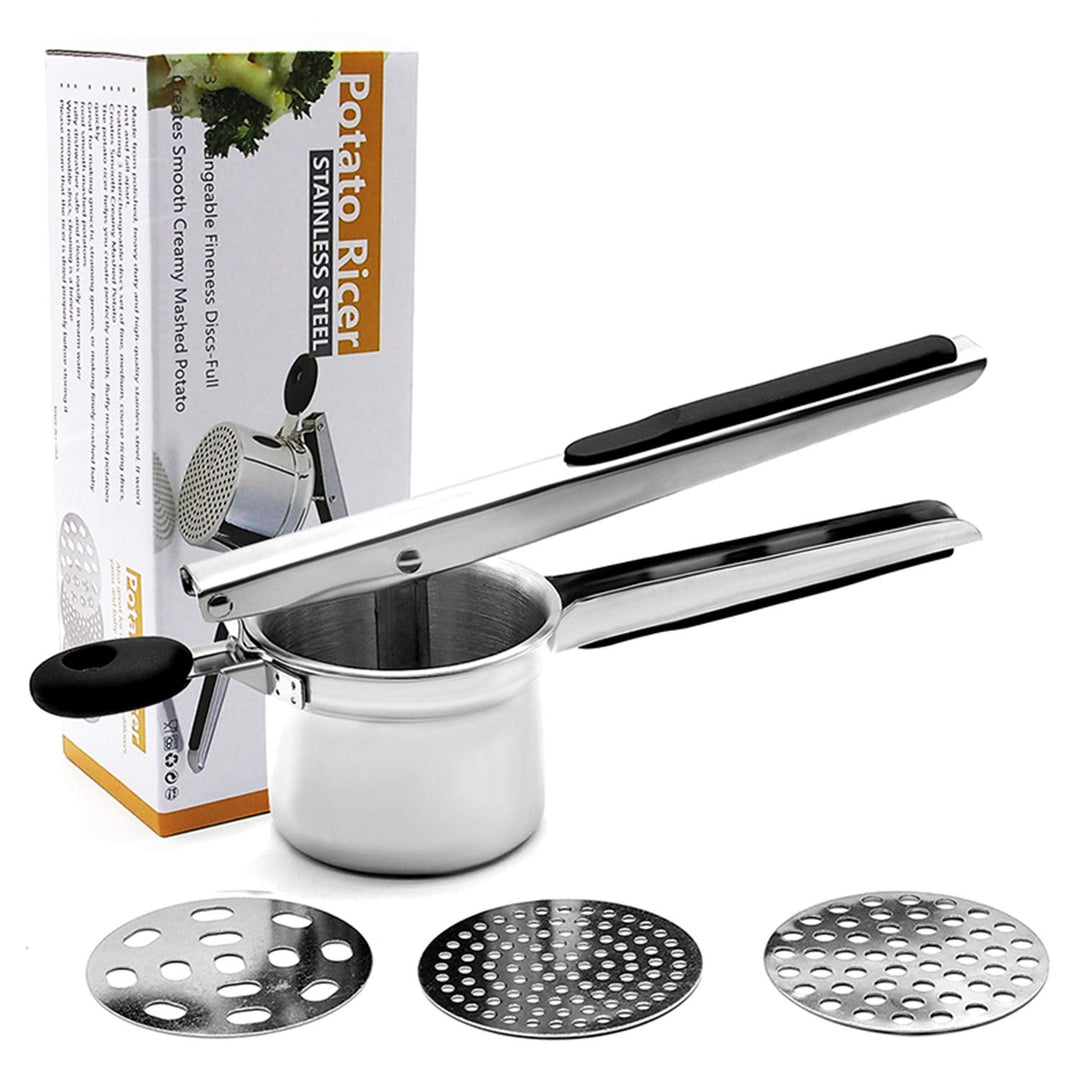 BRRNOO Kartoffelpresse, Kartoffelstampfer, Kartoffelpresse, Reispresse für Kartoffelpüree, Küchenkoc