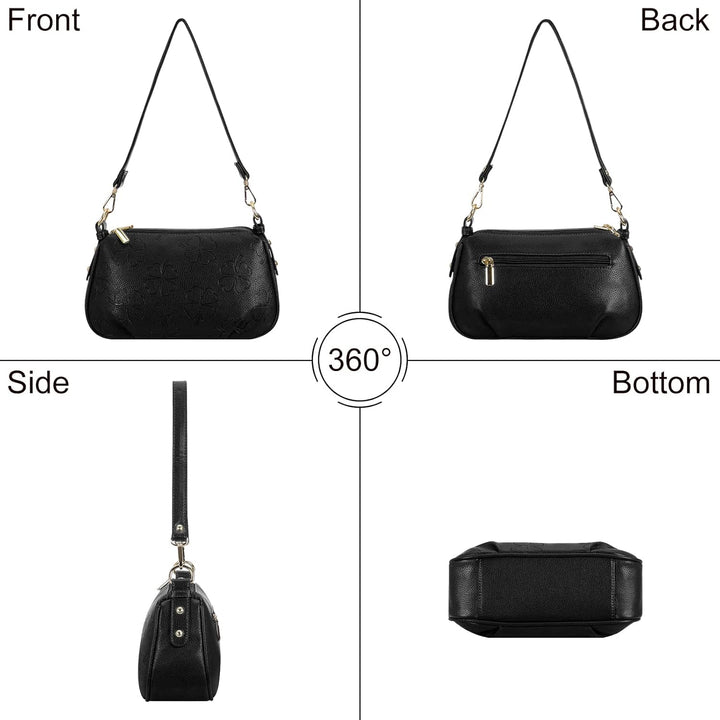 Damen Handy Umhängetasche Weiches PU-Leder Klein Crossbody Bag Mode Handytasche Zum Umhängen Elegant