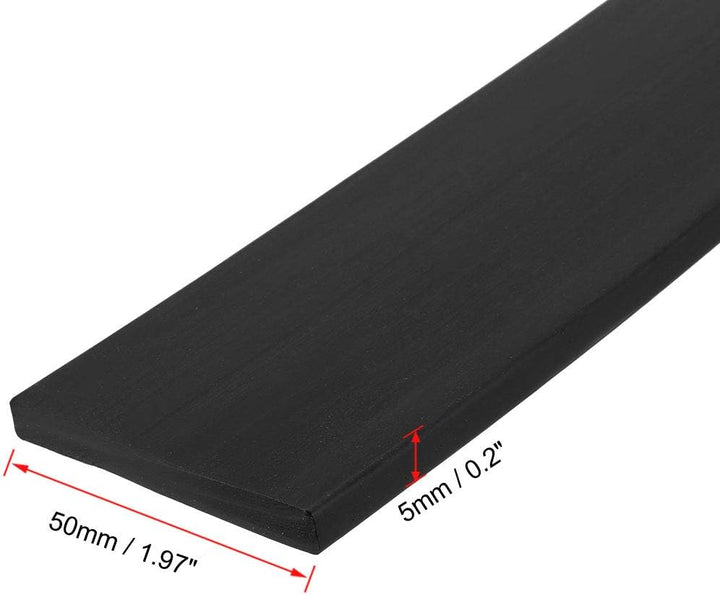 sourcing map Gummidichtung Gummistreifen Massiver Rechteck 50mm Breit, 5mm Dick, 3 Meter Lang, Schwa