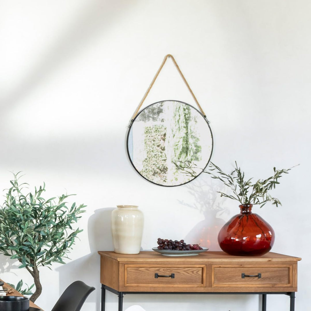 Runde vase uly aus recyceltem Glas d33cm bernsteinfarben - Atmosphera créateur d'intérieur