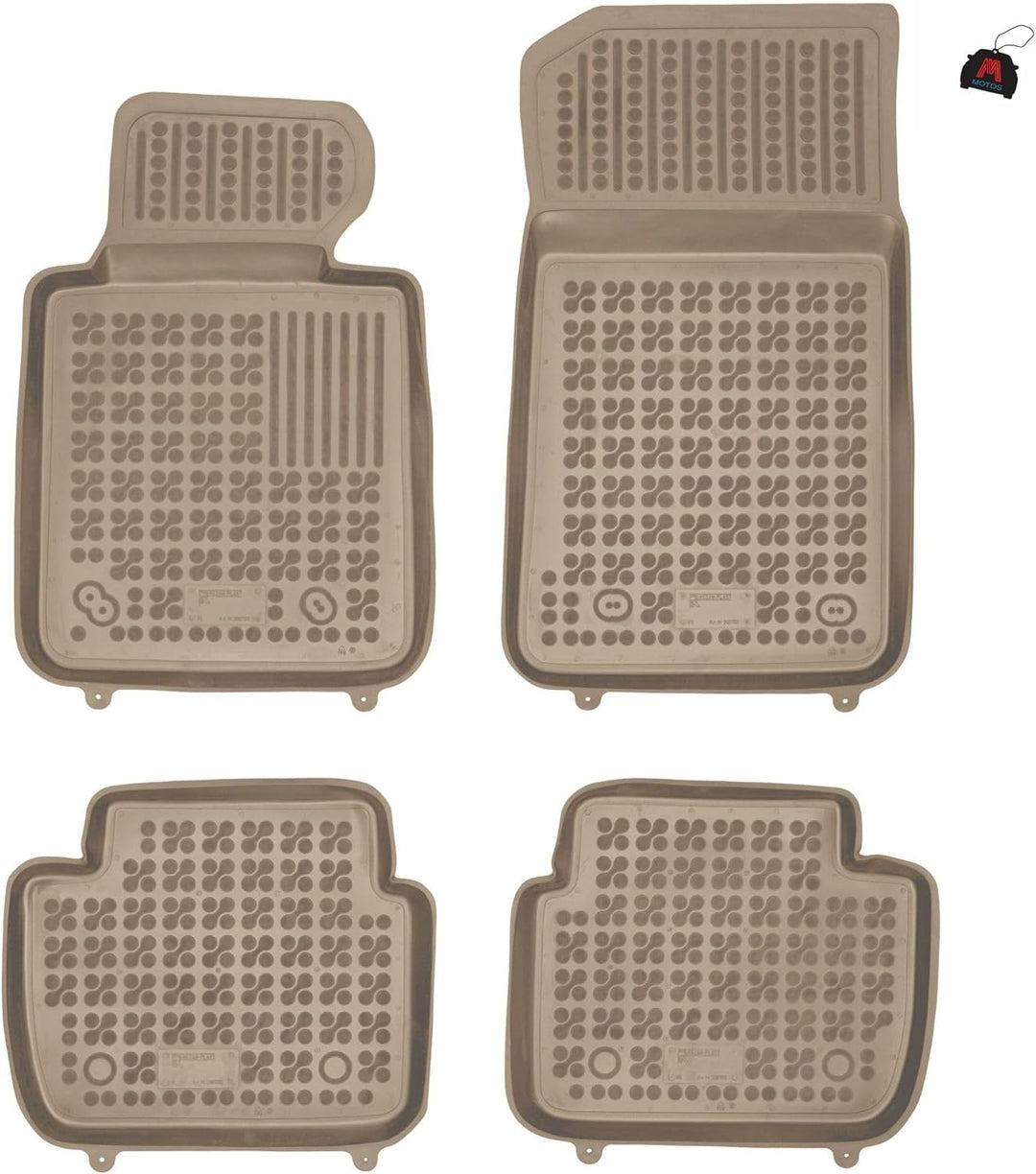 M MOTOS Beige Gummimatten Auto Fussmatte passt für BMW 3er (E46) 1998-2007 Verbessern Sie Ihren Reis