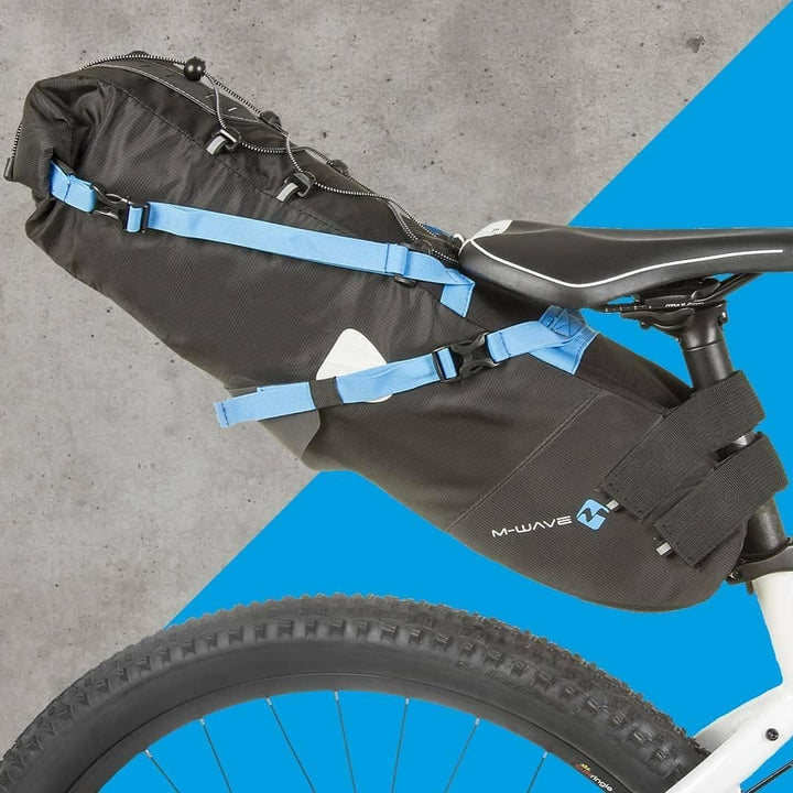 M-WAVE Unisex Fahrrad Satteltasche L Blau, L Blau