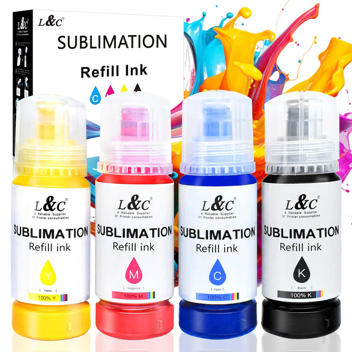 MERRYWORK Sublimationstinte für Epson Ecotank 2840 ET2830 2815 4810 EcoTank Drucker EcoTank Drucker