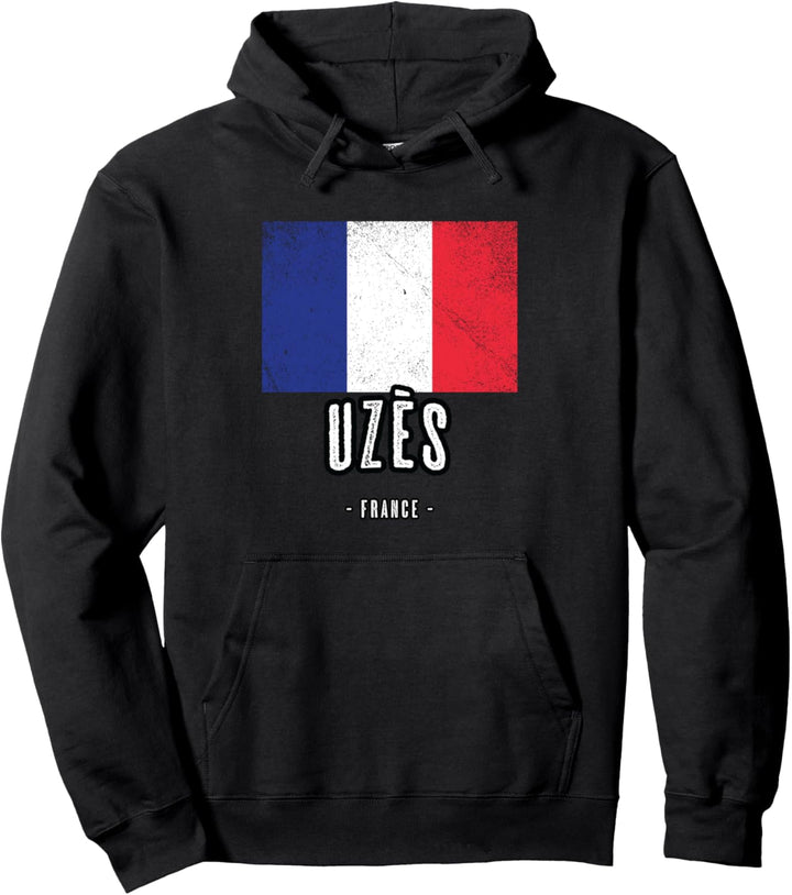 Stadt Uzès - Frankreich | FR Flagge - Drapeau Français - Pullover Hoodie