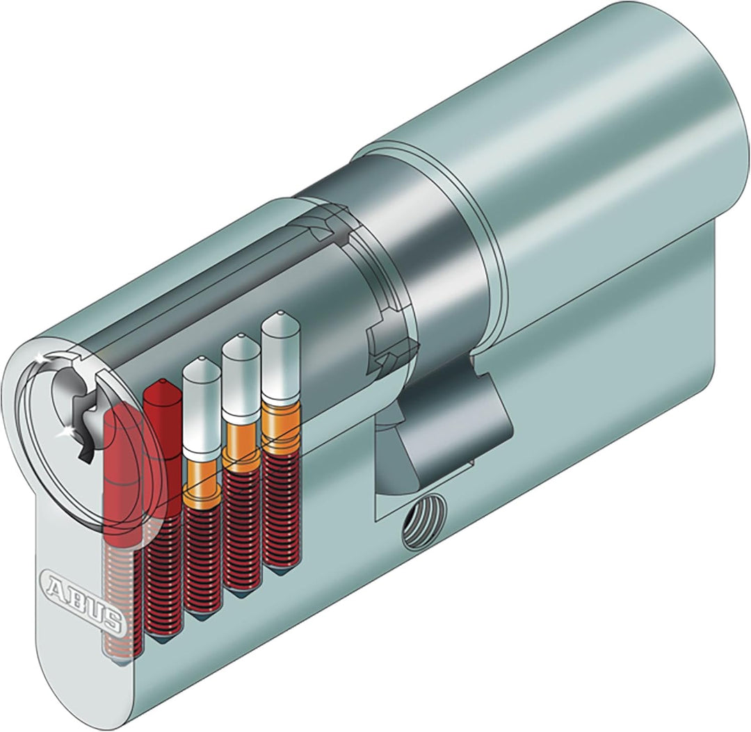 ToniTec Set aus einem Abus Türschloss Schliesszylinder A93 + ToniTec Schloss Pflegespray Doppelzylin