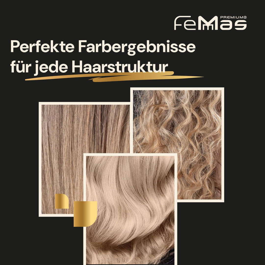 FemMas Blondierpulver blau 1000g I ultra stark & staubfrei I Blondierungspulver mit Plex-Technologie