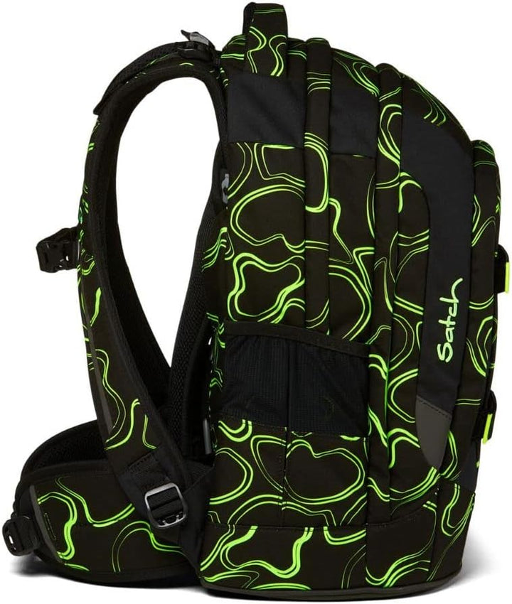 Satch Pack Schulrucksack Set 2tlg. mit Schlamperbox Green Supreme, Green Supreme