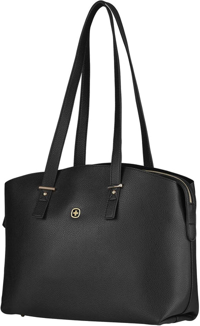 Wenger 606494 ROSAELLI 14" Laptop Tote, Zippered Padded Compartment with Metal Stud Feet in Black (1