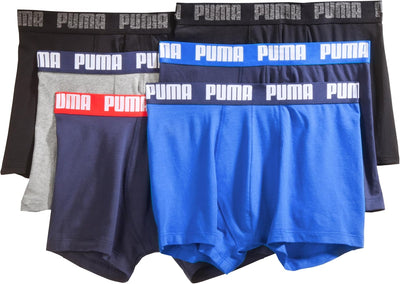 PUMA Boxershort 6er Pack Herren Basic Black Limited Edition True Blue Power S, True Blue Power S