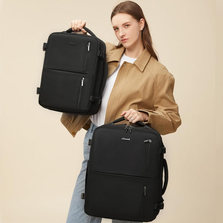 LOVEVOOK Handgepäck Rucksack 45x36x20, Reiserucksack Flugzeug Damen Herren mit USB, Carry On Luggage