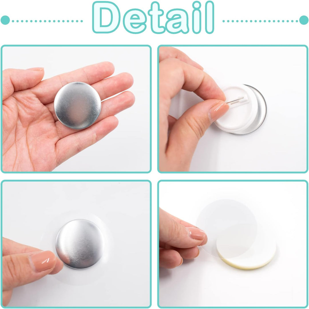 100 Stück 37mm Leere Schaltfläche Abzeichen Button Pin Brosche Verschlüsse Runde Abzeichen Knopfteil