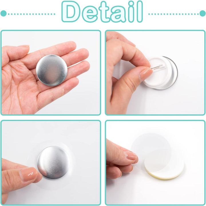 100 Stück 37mm Leere Schaltfläche Abzeichen Button Pin Brosche Verschlüsse Runde Abzeichen Knopfteil