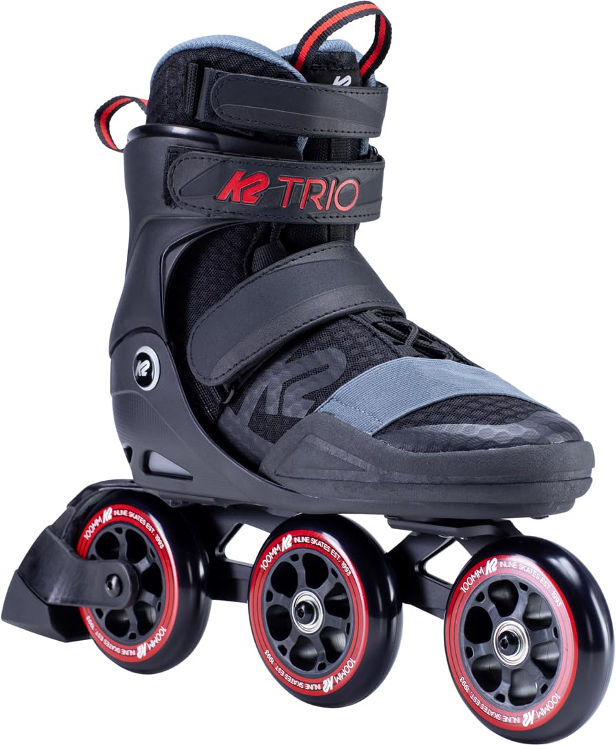 K2 Herren Trio S 100 Inline Skates EU: 41.5 (UK: 7.5 / US: 8.5) Black - Red, EU: 41.5 (UK: 7.5 / US: